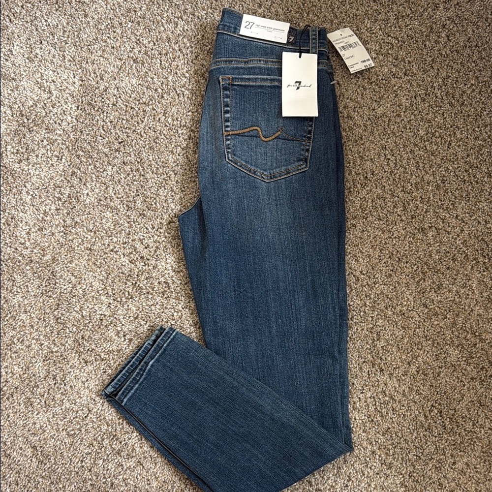 7 For All Mankind Skinny Leg Jeans - New With Tags - high waist ankle gwenevere